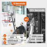 Feelwin 10ft Adjustable Outdoor Basketball Hoop