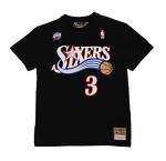 Allen Iverson #3 Philadelphia 76ers Black Tee