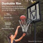10ft Height Adjustable Basketball Hoop with Wheels