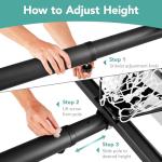 10ft Height Adjustable Basketball Hoop with Wheels