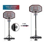 Yaheetech Portable Adjustable Basketball Hoop for Adults