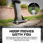 Adjustable In-Ground Basketball Hoop with Glass Backboard