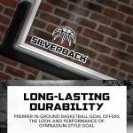 Adjustable In-Ground Basketball Hoop with Glass Backboard