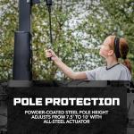 Adjustable In-Ground Basketball Hoop with Glass Backboard