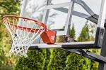 Adjustable In-Ground Basketball Hoop with Glass Backboard