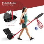 Goplus Adjustable Portable Basketball Hoop with Wheels