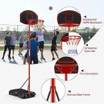 Goplus Adjustable Portable Basketball Hoop with Wheels