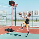 Goplus Adjustable Portable Basketball Hoop with Wheels
