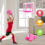 Adjustable Kids Basketball Hoop - Pink, 3.5FT to 6.2FT