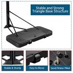 Yaheetech Portable Adjustable Basketball Hoop for Adults