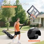 Portable Adjustable Basketball Hoop with 44 Inch Backboard