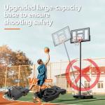 Portable Adjustable Basketball Hoop with 44 Inch Backboard