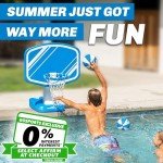 GoSports Pro Poolside Basketball Game with Hoop & Balls