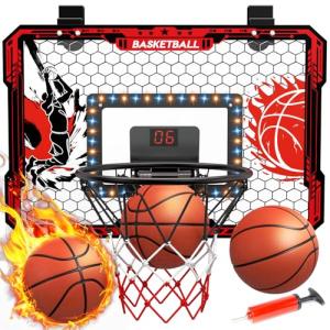 Over The Door Mini Basketball Hoop with Lights