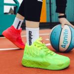 Red Non-Slip Basketball Shoes for Men