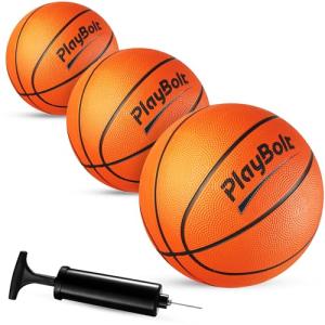 PlayBolt Mini Basketballs (Pack of 3) - 7-Inch