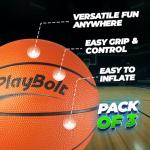 PlayBolt Mini Basketballs (Pack of 3) - 7-Inch