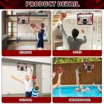 LED Over the Door Basketball Hoop Set