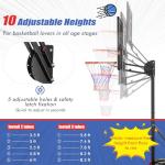 Goplus Adjustable Basketball Hoop for Indoor/Outdoor Play