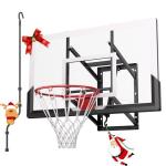 Adjustable 52-Inch Wall Mount Basketball Hoop