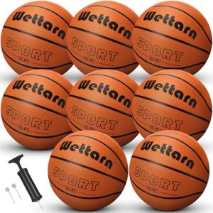 Wettarn 6 Pack Size 7 Rubber Basketballs