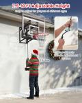 Adjustable 52-Inch Wall Mount Basketball Hoop