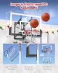 Adjustable 52-Inch Wall Mount Basketball Hoop