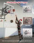 Adjustable 52-Inch Wall Mount Basketball Hoop