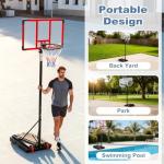 DUMOS Adjustable Portable Basketball Hoop for Kids
