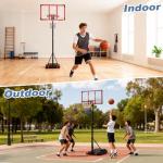 DUMOS Adjustable Portable Basketball Hoop for Kids