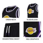 Youth Lakers Basketball Training Jersey and Shorts Set