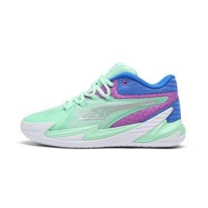 Puma Kids Dagger Basketball Shoes, Green Glimmer