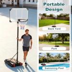 Adjustable Outdoor Kids Basketball Hoop with Backboard