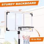 Adjustable Outdoor Kids Basketball Hoop with Backboard