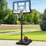 10ft Adjustable Basketball Hoop with Shock Absorbent Rim