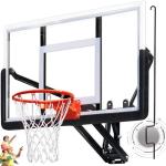 54.5" Adjustable Wall-Mounted Basketball Hoop