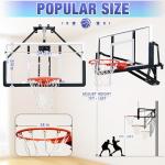 54.5" Adjustable Wall-Mounted Basketball Hoop