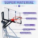 54.5" Adjustable Wall-Mounted Basketball Hoop