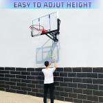 54.5" Adjustable Wall-Mounted Basketball Hoop