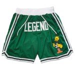 Big Bird #33 Green Retro Basketball Shorts with Pockets