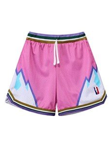Men's Retro Graphic Basketball Shorts with Pockets
