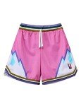 Men's Retro Graphic Basketball Shorts with Pockets
