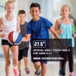 KUYOTQ Kids Youth Size 5 Basketball - Red/White/Blue