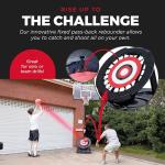 Portable Basketball Hoop with Adjustable Height & Rebounder