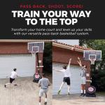 Portable Basketball Hoop with Adjustable Height & Rebounder