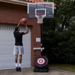 Portable Basketball Hoop with Adjustable Height & Rebounder