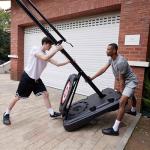 Portable Basketball Hoop with Adjustable Height & Rebounder
