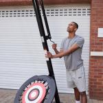 Portable Basketball Hoop with Adjustable Height & Rebounder