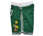 Big Bird #33 Green Retro Basketball Shorts with Pockets