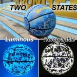 Blue Glow in The Dark Basketball with Pump